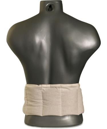 Linseed 7-Chamber Pillow with Band - 65x15 Raw White Heat Cushion for Back & Loin Relief - Buy Online on GoSupps.com