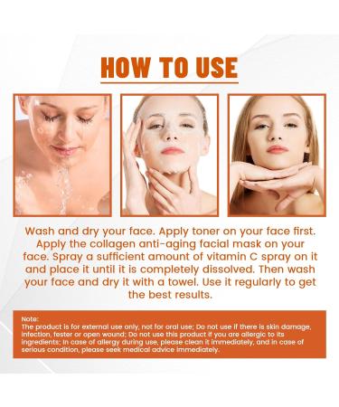 Collagen Anti Aging Essence Spray Collagen Anti Aging Facial Mask Highprime Collagen Soluble Film High Prime Collagen Film and Mist Vitamin C Serum Spray For Face Lifting & Firming Face Mask And Spray - Buy Online on GoSupps.com