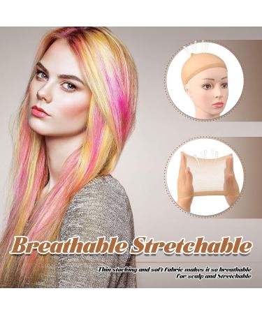 100 Pieces Elastic Wig Caps for Wigs - Beige and Nude Nylon Stocking Caps - Buy Online on GoSupps.com