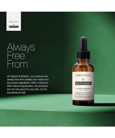 Organic & Botanic Vegan Mandarin Orange Facial Serum | Revive & Boost Skin | Premium Skincare for All Skin Types | 30ml Made in the UK - Buy Online on GoSupps.com