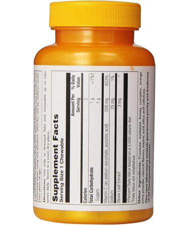 Thompson C500 mg Chewable Vitamin - Natural Orange Flavor, 60 Count - Buy Online on GoSupps.com