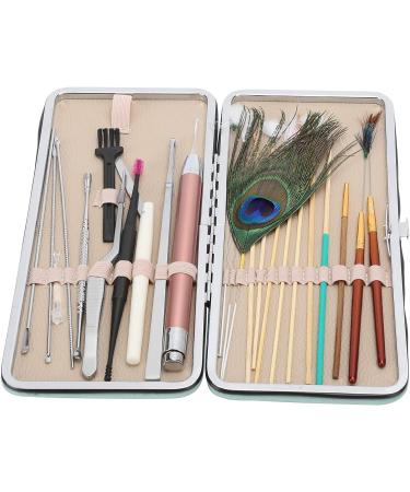 23Pcs Double Headed Stainless Steel Ear Spoons Set - Mint Green Ear Wax Removal Tools and Ear Care Accessories - Buy Online on GoSupps.com
