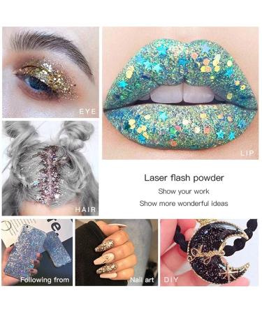 30g Green Glitter Body Gel & Liquid Eyeshadow - Mermaid Sequins for Face Hair & Lips - Festival Sparkle! - Buy Online on GoSupps.com