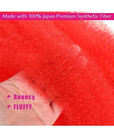 Springy Afro Twist Hair 28 Inch Cuban Twist Hair 3 Packs Marley Twist Braiding Hair Pre-separated Spring Twist Hair Wrapping Hair for Soft Locs Cuban Twist Crochet Hair for Women (28Inch-3Pcs-Red) - Buy Online on GoSupps.com