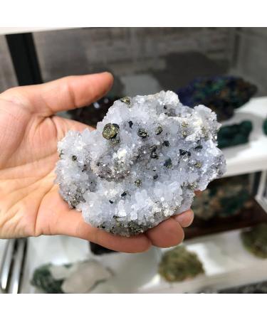 Natural Crystal Rough 1PCS Natural Stone Raw Pyrite and White symbiont Nugget Pyrite Irregular Crystals Decor Stone (Size : 150-200g) (Size : 200-250g) - Buy Online on GoSupps.com