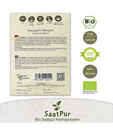 Buy 500g Organic Coriander Sprouting Seeds | Premium Microgreens Sprouts for Healthy Living - International Shipping Available - Buy Online on GoSupps.com