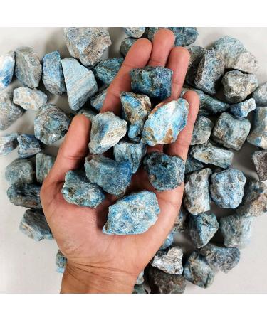 Blue Apatite Stones - Bulk Wholesale Crystal Stones - Raw Crystals Bulk 100g Stone Collection (Size : 100g)