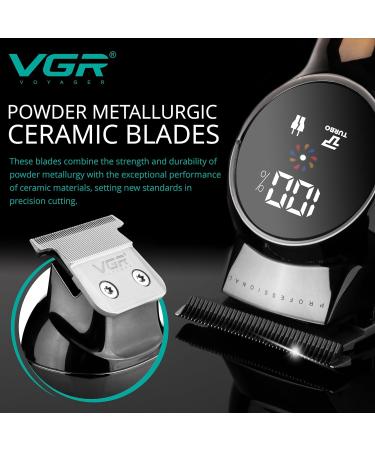 VGR Men's Electric Beard Trimmer with Turbo Mode and Precision Ceramic Blades - Buy Online on GoSupps.com
