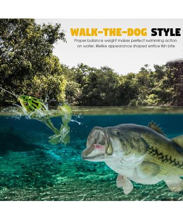 5pcs Pelican Mate Double Propeller Topwater Frog Lures Set - Realistic Bass Bait for Trout, Pike - Saltwater & Freshwater Fishing 3.55''/0.46oz - Buy Online on GoSupps.com