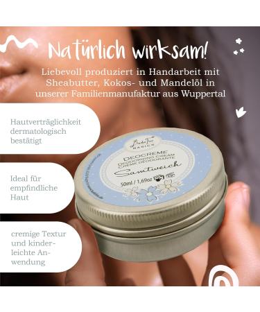 BATEFEE Vegan Deo Cream 50ml - Aluminum-Free Shea Butter & Coconut Care for Sensitive Armpits - 24H Protection with Jasmine & Citrus Fragrance - Buy Online on GoSupps.com