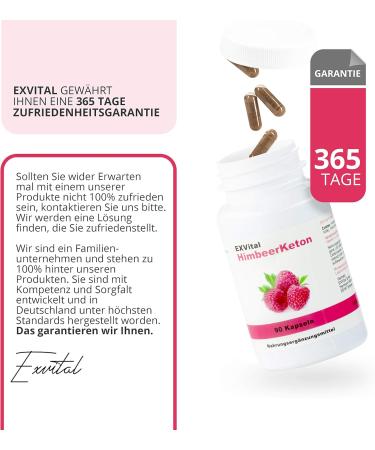 Exvital Raspberry Ketone 90 Capsules - 100% Pure & Premium Quality High Dosage for Weight Loss - Buy Online on GoSupps.com