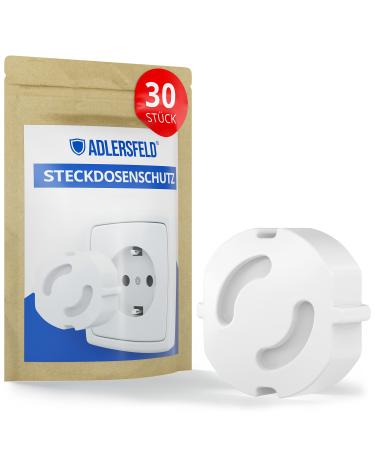 Adlersfeld 16113 sockets child lock for sticking / 30 pieces white (socket protection socket fuse baby socket protection socket child protection backup)