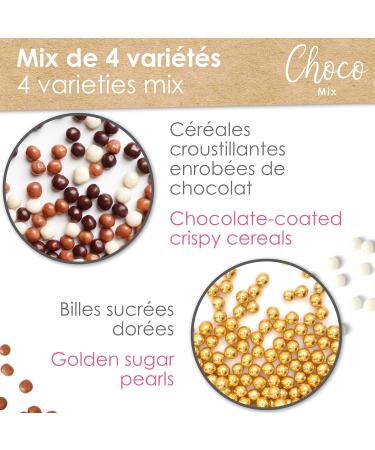 ScrapCooking 7462 Mix Chocolate & Gold Marbles Assortment of 3 Chocolates & Golden Sweet Balls Sprinkles Beads for Pastry and - Buy Online on GoSupps.com