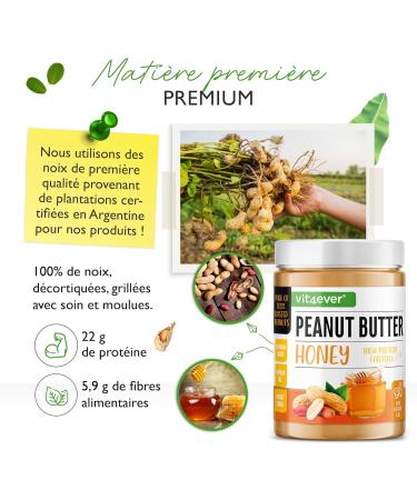 Honey Peanut Butter - 1kg Natural Peanut Butter with Honey - High Protein - Salt Free Peanut Butter  - Buy Online on GoSupps.com