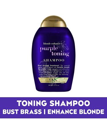 OGX Blonde Enhanced Purple Toning Shampoo 13oz - Brighten & Tone Your Blonde Hair - Buy Online on GoSupps.com