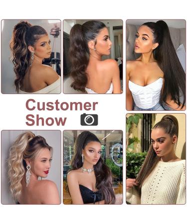 18-inch Curly Ash Blonde Mix Light Brown Ponytail Extension - Clip-in Claw Hairpiece for Women - Buy Online on GoSupps.com
