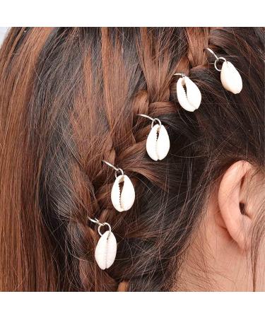 Yheakne Boho Shell Hair Ring Braid Rings Set Dreadlock Dirty Braid Hair Loop Clips Gold Hair Braid Rings Braid Hair Clip Rings Decoration African Hair Jewelry Dreadlock for Women and Girls(Gold shell) - Buy Online on GoSupps.com