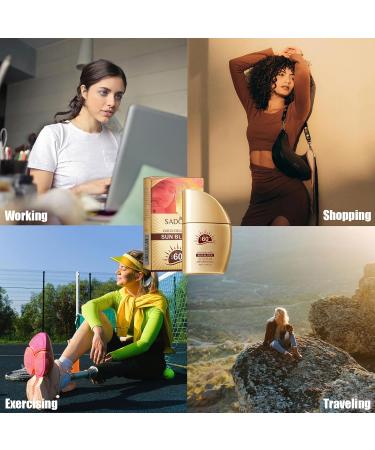 Sunscreen SPF 60+(30g) Lightweight UV Protection Moisturizing Suncream Fluid Lotion Advanced Sunscreen Protection Non-Perfumed Waterproof Reduces Risk of Sun Allergies for Outdoor - Buy Online on GoSupps.com