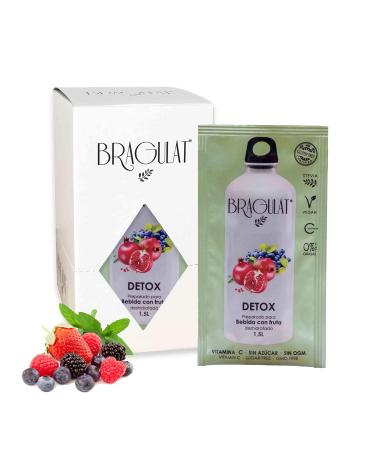 BRAGULAT BRAGULAT Sugar-Free Water Flavors with Dehydrated Fruit Vitamins C and B12 Natural Colors and Flavors (15 Detox Sachets)