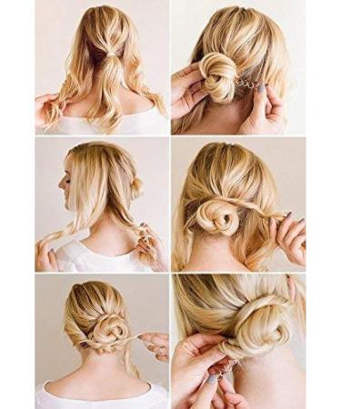 Hair Spirals & Clips for Women - Light Brown Spiral Hair Needles & Bun Maker - 8 Pack Hair Styling Accessories - Buy Online on GoSupps.com