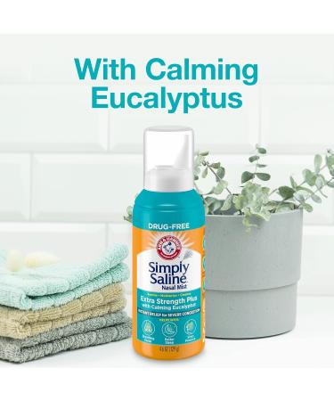 Simply Saline Adult Nasal Mist Extra Strength with Eucalyptus - Fast-Acting Sinus Relief - Buy Online on GoSupps.com