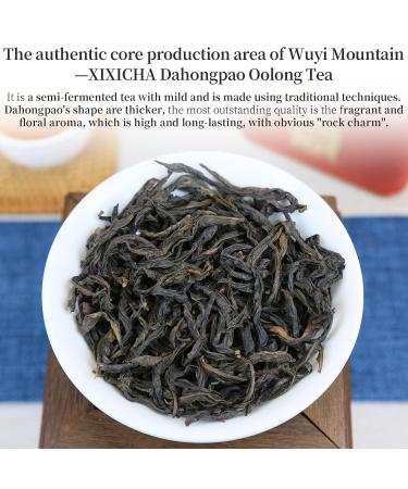 XIXICHA Dahongpao Oolong Tea 4.23oz - Premium Chinese Wuyi Mountain Big Red Robe Loose Leaf Tea | Strong Floral Fragrance - Buy Online on GoSupps.com