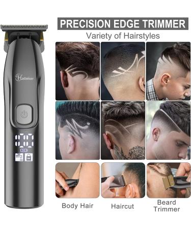 Hatteker Professional Hair Clippers and T-Blade Trimmer Kit for Men Cordless Beard Barber Clipper Hair Cutting Kit Haircut Grooming Kit IPX7 Waterproof - Buy Online on GoSupps.com