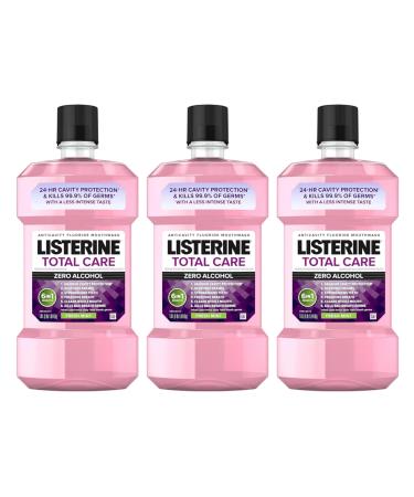 Listerine Total Care Zero Anticavity Mouthwash Fresh Mint 1 Liter/33.8fl Oz pack of 3
