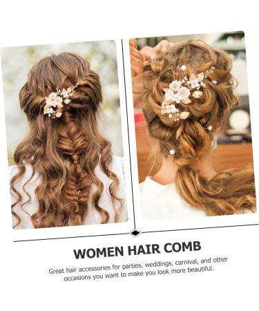 FRCOLOR 1pc White Bridal Comb White Hair Clips Pearl Headpiece Bridal Headdress Bride Headdress for Wedding Decorative Hair Combs Bride Hair Clip Hair Jewelry for Wedding Bridal Hair Alloy - Buy Online on GoSupps.com