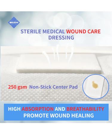 Sterile Non Woven Island Wound Dressing 4X6" | Extra Large Adhesive Gauze Pads | Breathable & Absorbent Latex Free - 15 Packs - Buy Online on GoSupps.com