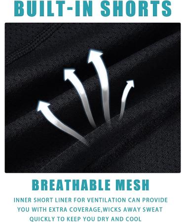 MERIABNY Girls High Waisted Tennis Skirt with Pockets Shorts - Black - Size 8-9 Years - Buy Online on GoSupps.com