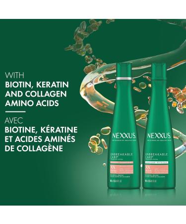 Nexxus Unbreakable Care Anti-Breakage Shampoo for Fine and Thin hair with Keratin Collagen Biotin 400 ml - Buy Online on GoSupps.com