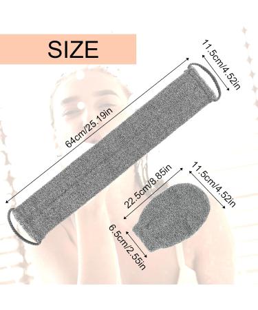 Comnico 2-Piece Luffa Sponge Peeling Back Scrubber - Double-Sided Bath Body Glove & Straps for Deep Cleaning - Buy Online on GoSupps.com