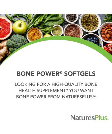 NaturesPlus Bone Power with Boron 1000mg Calcium Softgels - Joint Support Supplement for Maximum Absorption - Gluten-Free - 90ct - Buy Online on GoSupps.com