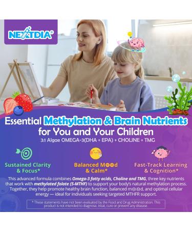 Nextdia GABA L-Methylfolate 1000 mcg + Methyl B12 Gummies 2Pack - Buy Online on GoSupps.com