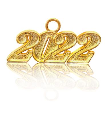 GradPlaza Graduation Year Charm 2022 Gold Signet Year Charm for Graduation Tassels Gold2022