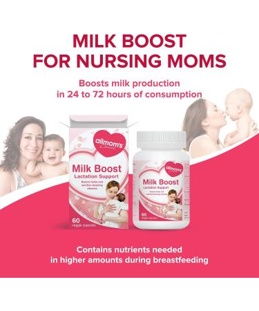 Lactation Supplement for Increased Breast Milk with Fenugreek Fennel and Essential Nutrients Safe for Breastfeeding Mom and Baby - 30 Days Supply - Allmom's Choice - Buy Online on GoSupps.com