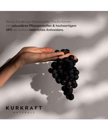 Kurkraft Premium OPC Capsules | 240 Caps | 1100mg Grape Seed Extract | Vegan | Additive-Free | German Quality - Buy Online on GoSupps.com