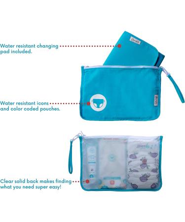 OYYO Diaper Bag Organizer Pouches Set - 5pc Color Coded with Diaper Pad & Wet Bag - Machine Washable - Buy Online on GoSupps.com