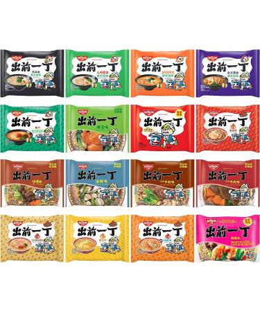 Nissin Demae Instant Noodles Ramen Assorted Flavours (100g x 15) | Tonkotsu Chicken Beef Satay Seafood Sesame Prawn Miso etc | Selected by CNMART - Buy Online on GoSupps.com