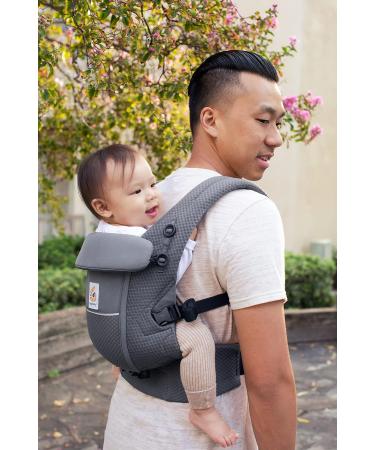 Ergobaby Adapt Carrier for Newborns | 3 Positions | SoftFlex Mesh | Graphite Grey - Buy Online on GoSupps.com