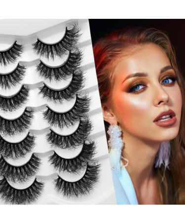 7 Pairs Lashes Set False Eyelashes 20mm Cat Eye Lashes Thick Volume Fake Eyelashes Natural Fluffy Wispy Lashes D Curl False Lashes Volume Faux Fake Lashes Dramatic Fox Eye Natural Eyelashes Extensions - Buy Online on GoSupps.com