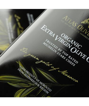 Atlas 3 LT Organic Cold Press Extra Virgin Olive Oil from Morocco | Rich in Polyphenols | Family Farm Harvested | Trusted by Michelin Star Chefs | 101 Fl Oz - Buy Online on GoSupps.com
