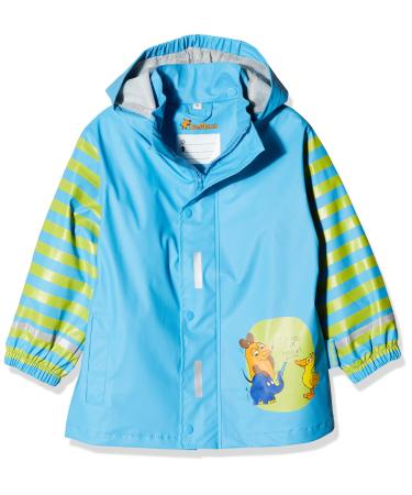 Playshoes Unisex Kid's Regenjacke Wind and Waterproof Raincoat Rainwear 104 blue The Mouse