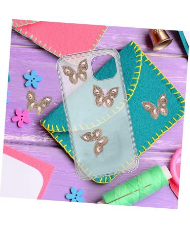 Mikikit 5pcs Crystal Butterfly Decor Handbags Handbag Appliques Clothing Accessories Butterfly Shoes Patch - Buy Online on GoSupps.com