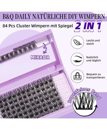 Eyelash Extensions 84 PCs Z11 B&C - DIY LASH Clusters for Beginners | Reusable Individual Lashes for Home Use - D-10mm Z11 - Buy Online on GoSupps.com