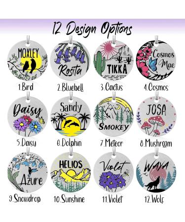 Personalized Violet Dog Tags - Engraved Stainless Steel Pet ID for Dogs & Cats | Unique Animal Brands - Buy Online on GoSupps.com