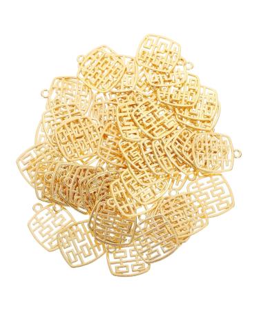 VILLCASE 60pcs Xi Decorations Pedants Chinese Decor Wedding Party Supplies Labels Gift Tags for Presents Vintage Accessories Bangle Charms Metal Decor Wedding Supplies Ferroalloy Classic