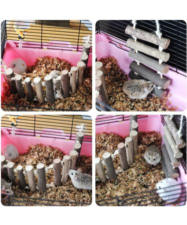 Cedar Alpha 2-Pack Wooden Rope Ladder Bird Toy - Natural Swing and Chewing Toys for Pet Bird Cage - Rodents Accessory - Buy Online on GoSupps.com