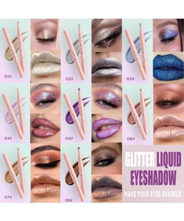 Buy Long Lasting Glitter Liquid Eyeshadow Quick-Drying Diamond Shimmer in Ice Blue | Multi-Dimensional Eye Looks for Women - Buy Online on GoSupps.com